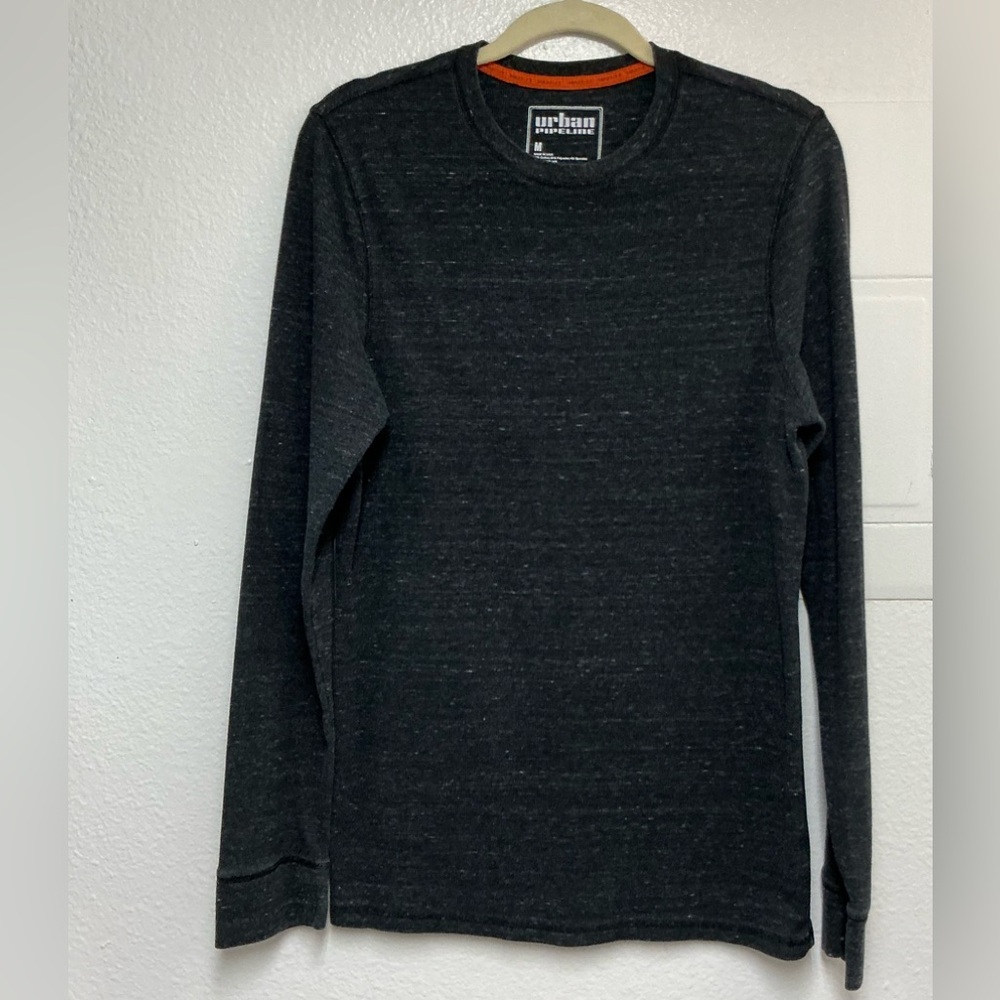 urban pipeline Men's Charcoal Heather Long-Sleeve Crew